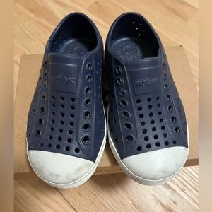 Native Jefferson Slip-On Sneakers in Navy and White